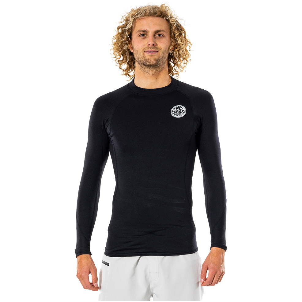 2026 Rip Curl Mens Thermopro 1mm Long Sleeve Thermal Vest WLYYAM - Black